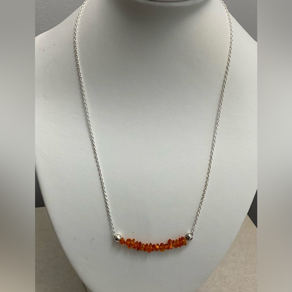 NEW Genuine precious Amber chips necklace!